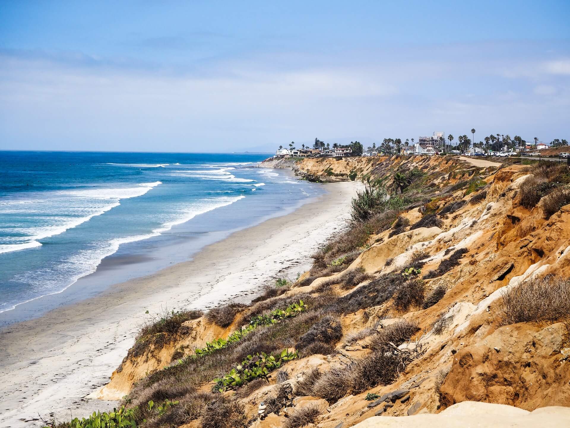 carlsbad cliffs and beach view